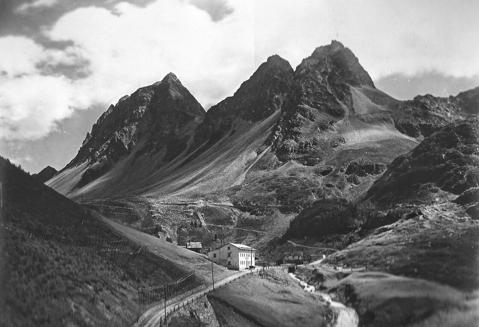 Vintage 1905 Large Photo of Weissenstein Mountain Albula Pass in Switzerland ⭐️