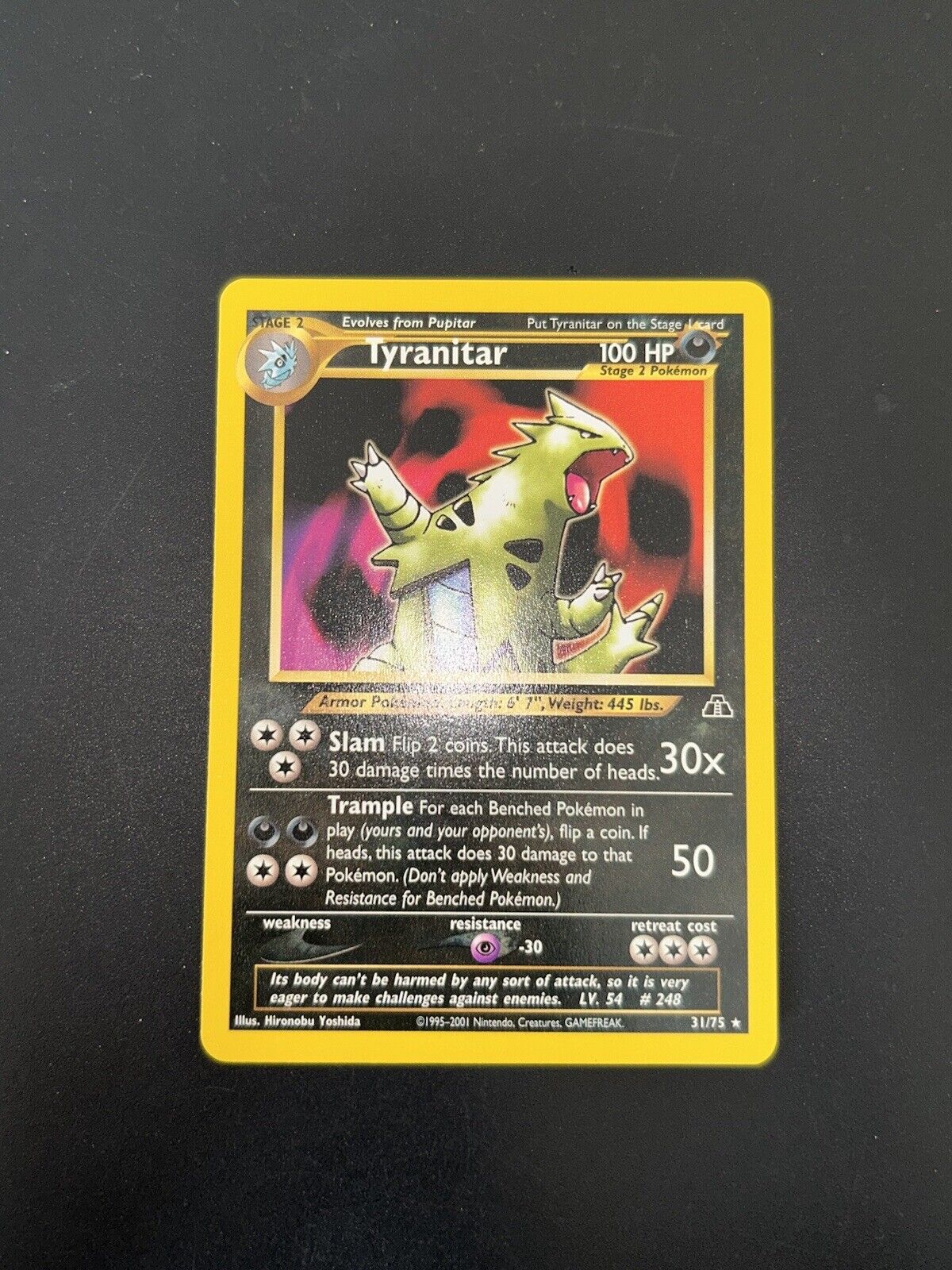 Pokemon Card Tyranitar 31/75 Neo Discovery Old Eng Rare
