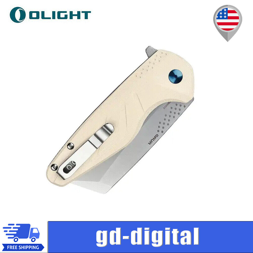 Olight Oknife Gaur Folding Pocket  EDC  Knife ,Gaur Beige Folding Tool
