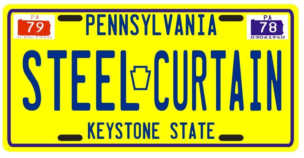 Pittsburgh Steelers Steel Curtain 1979 License plate