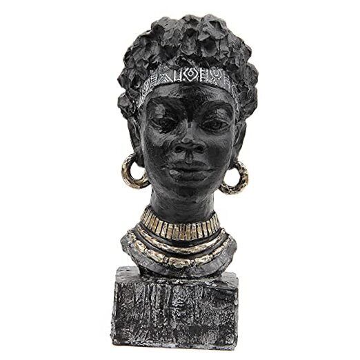 Leekung African Statues and Sculptures for Home Decor,African Figurines Black W