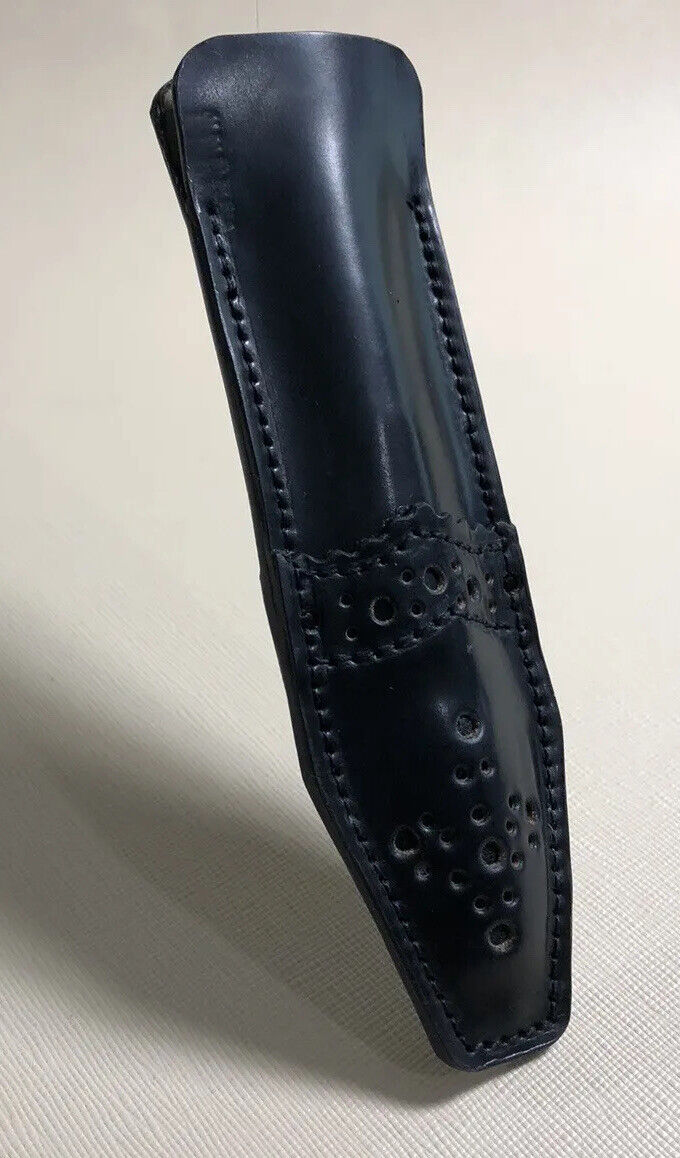 Black Genuine Calfskin Wing Tip Leather Pen Sleeve for Mont Blanc
