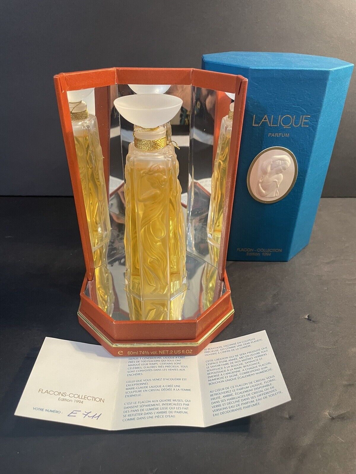 Lalique Ltd. Ed. “Les Muses”  Flacon Perfume Bottle 1994 NEW w/Box COA