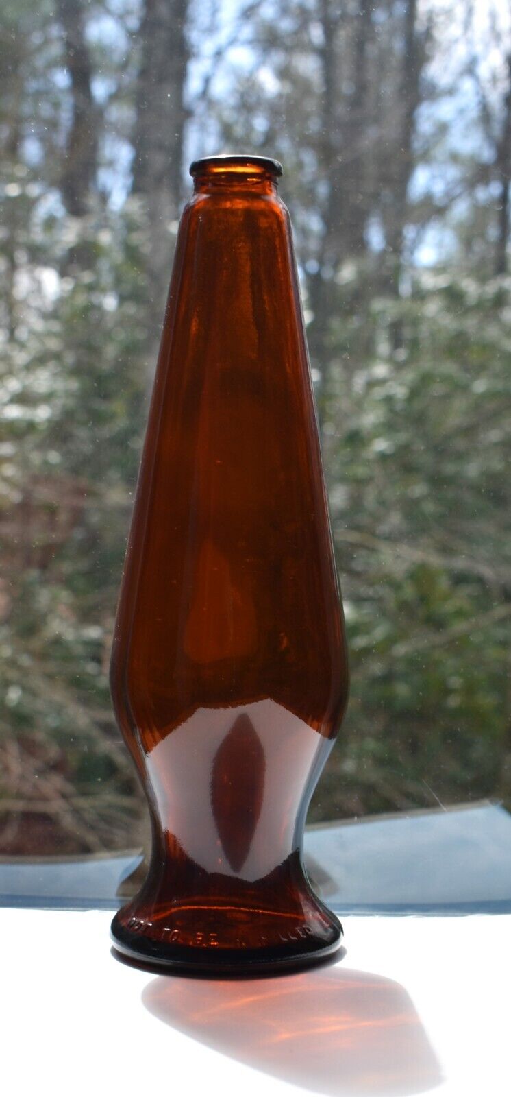 VINTAGE 1960S MICHELOB AMBER BROWN FOOTED BEER BOTTLE EMPTY ANTIQUE COLLECTIBLE