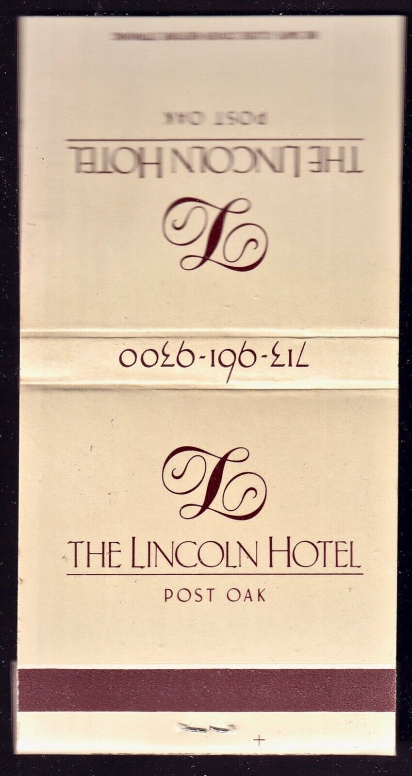 Vintage Matchbook, The Lincoln Hotel-Post Oak-Houston-Unused