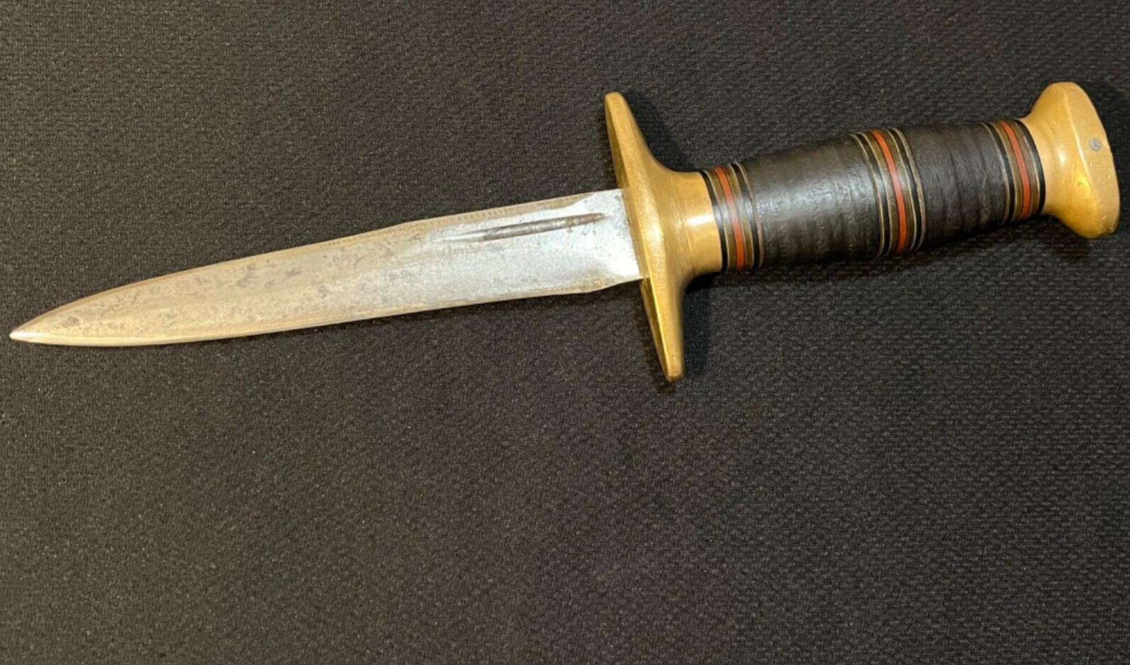 WWII Richtig Fighting Knife -Antique Dagger/F J R CLARKSON NEB -FJR -US Military
