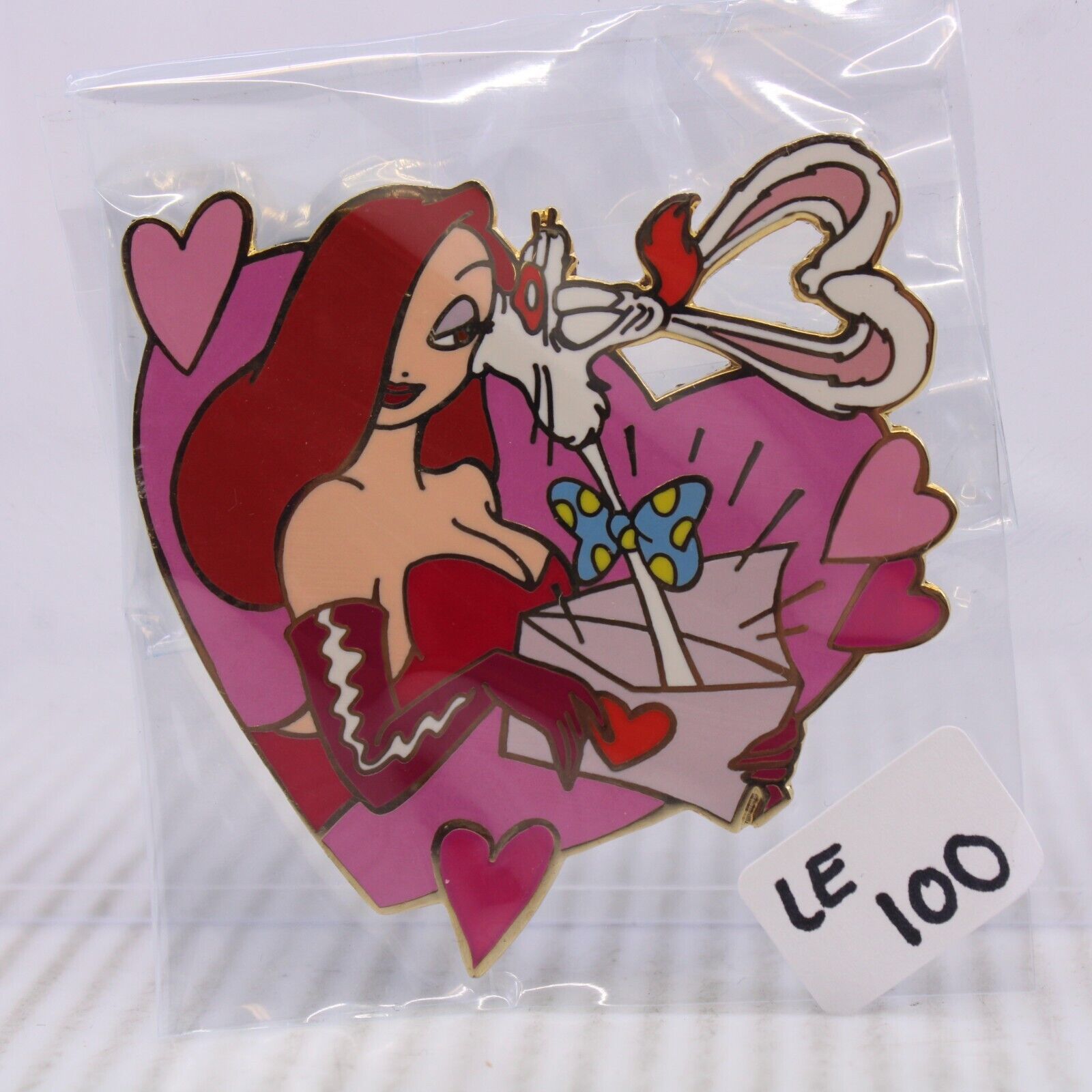 B4 Disney Auctions LE 100 Pin Jessica Rabbit Roger Hearts Valentine Duos