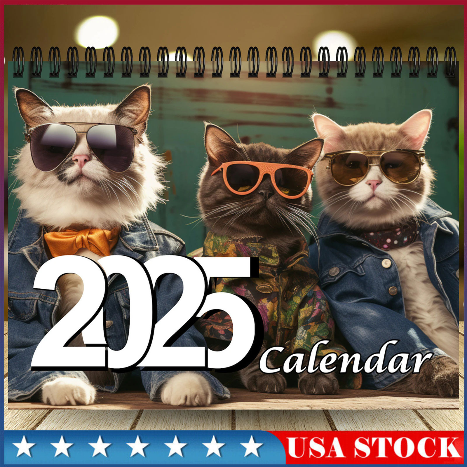 2025 Stylish Cats Calendar, 12 Month Calendar, Cute Cat Calendar,  2025`Calendar
