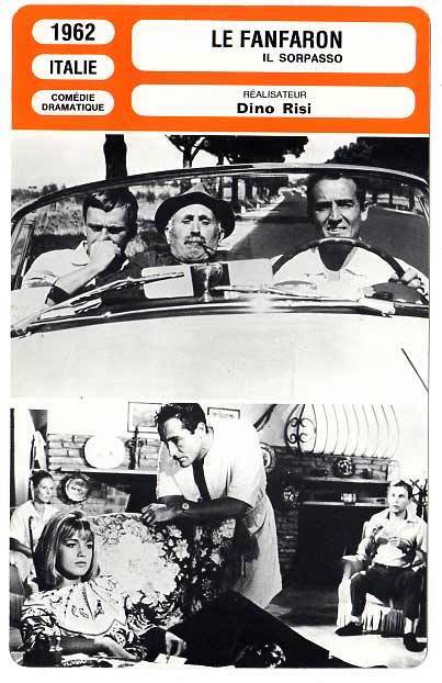 MOVIE CARDS: LE FANFARON - Gassman,Spaak,Risi 1962 Il surpasso / The Easy Life