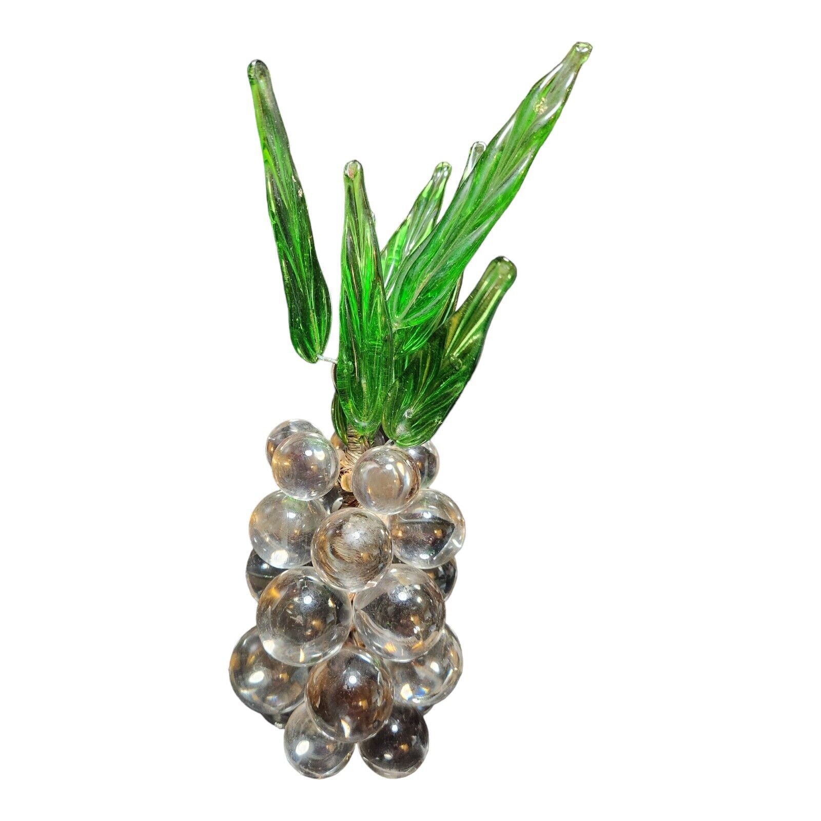Mid Century Modern Glass Crystal Pineapple Grapes