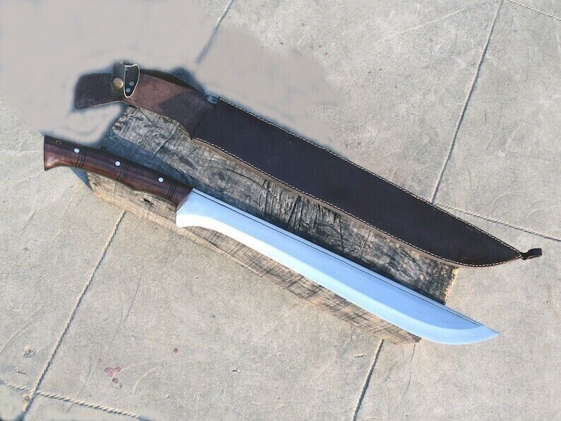 Custom Handmade Carbon Steel Blade Survival Machete Sword| Hunting Sword Camping
