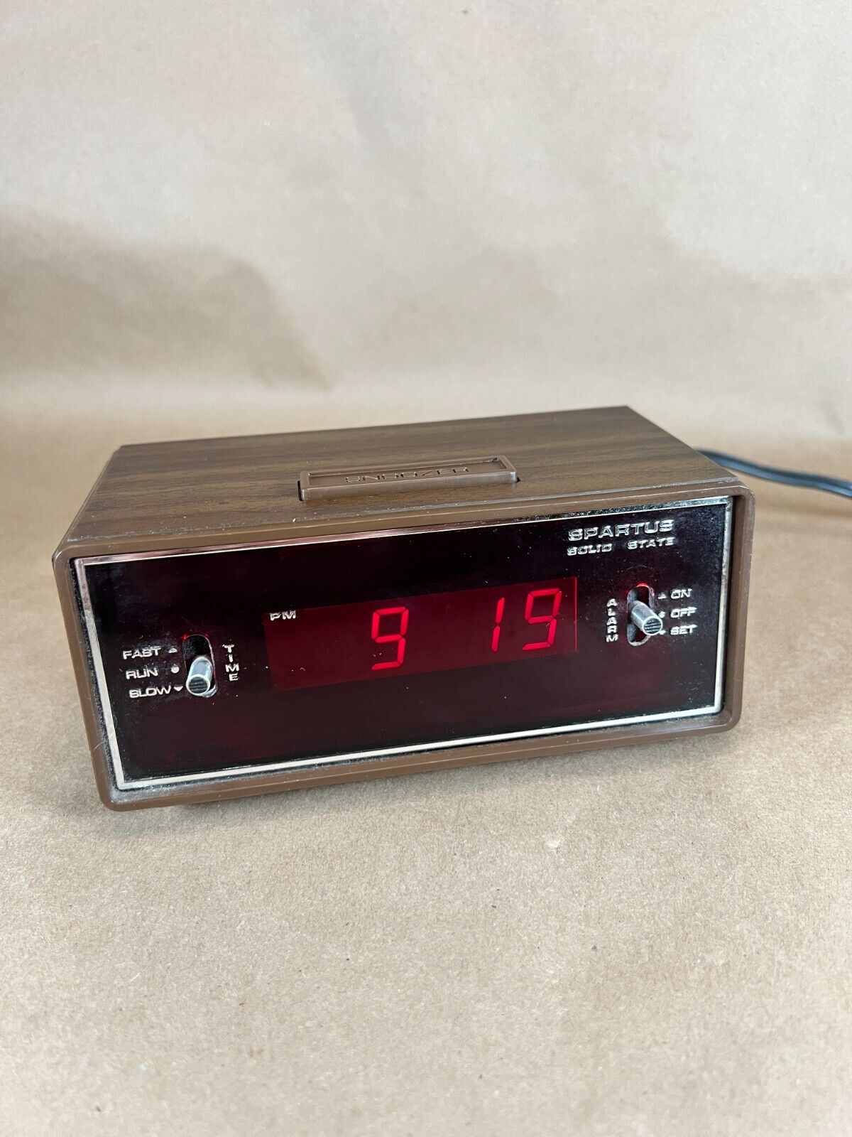 VTG Spartus LED Solid State Alarm Clock 1979 Tested