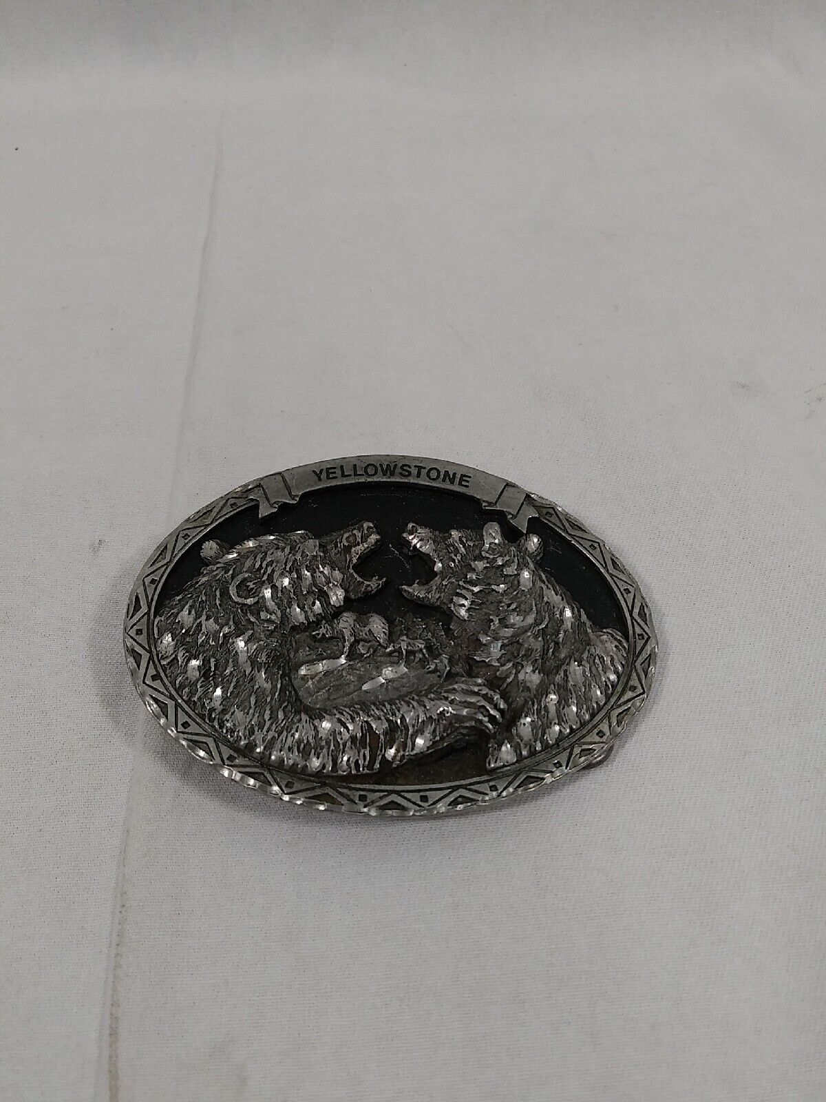 Colorado Silver Star Yellowstone with bears Belt Buckle