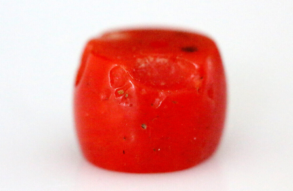 Stunning Ancient RED Coral Bead. Tibetan RED Coral Bead. 11 mm 8.5 Carat #G379