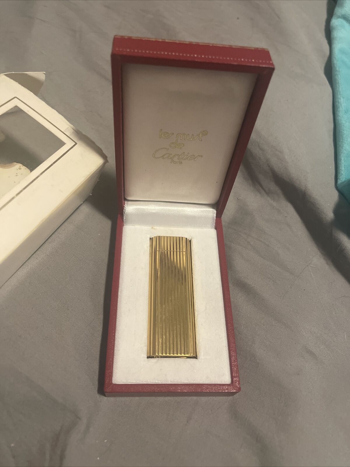 Cartier lighter Gold with box Working Mint With Certificate And Packaging Father