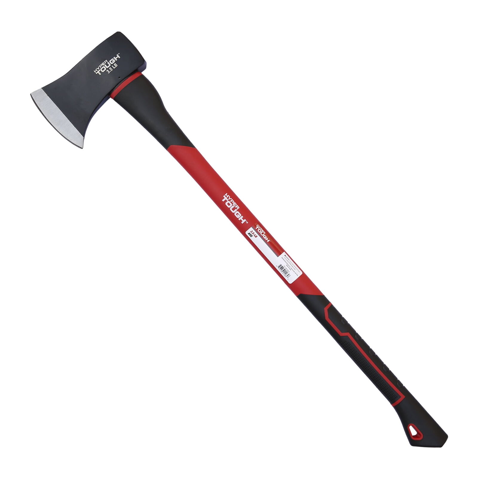 3.5 lb Single Bit Axe with Red & Black Double Injection Fiberglass 3