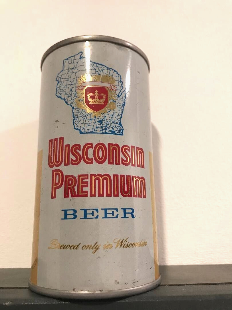Wisconsin Premium Flat Top Beer Can, EMPTY 12oz, 1960's CAN, LA Crosse, Wis