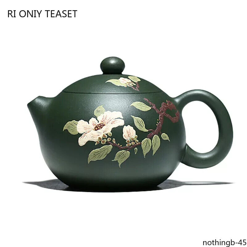 Yixing High-end Purple Clay Teapot Famous Handmade Flower Pattern Tea 