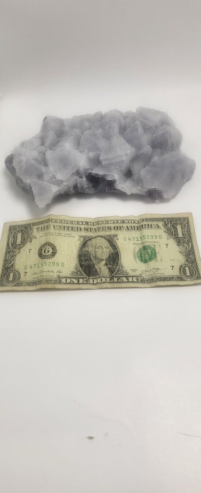 Cool Large Green Purple & White Sugar Fluorite  -Crystal - Mineral - U.S. Seller