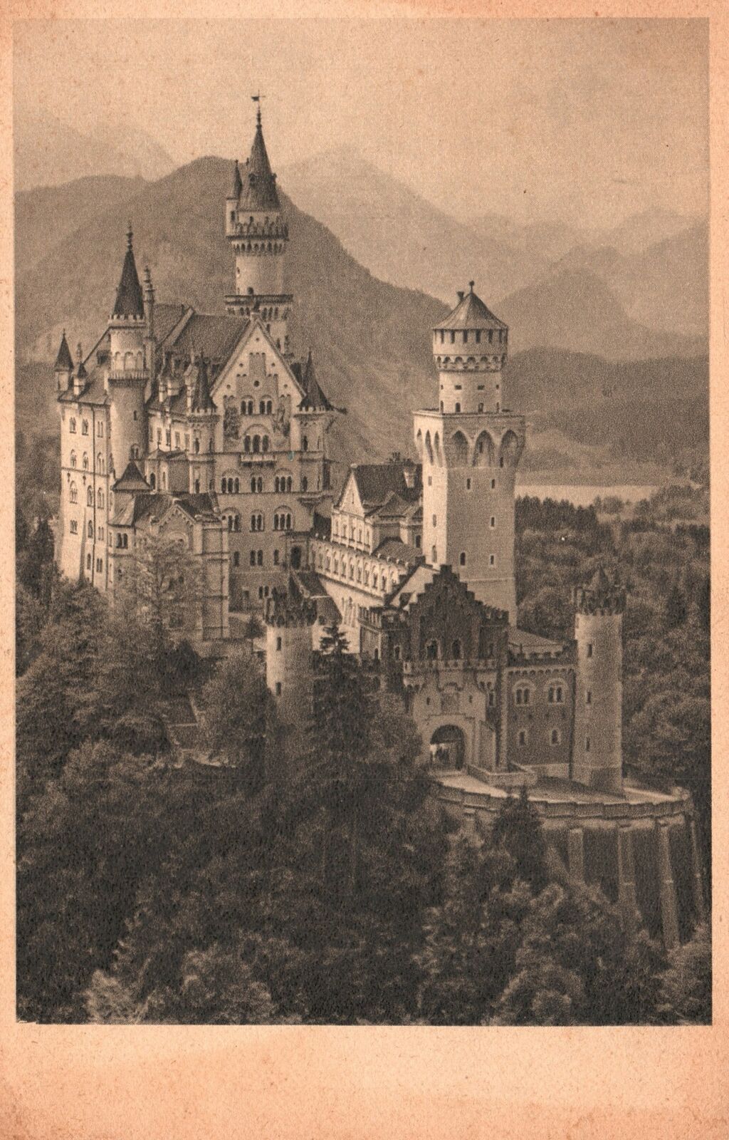 Vintage Postcard Castle Neuschwanstein Erected By King Ludwig II 1869 Germany