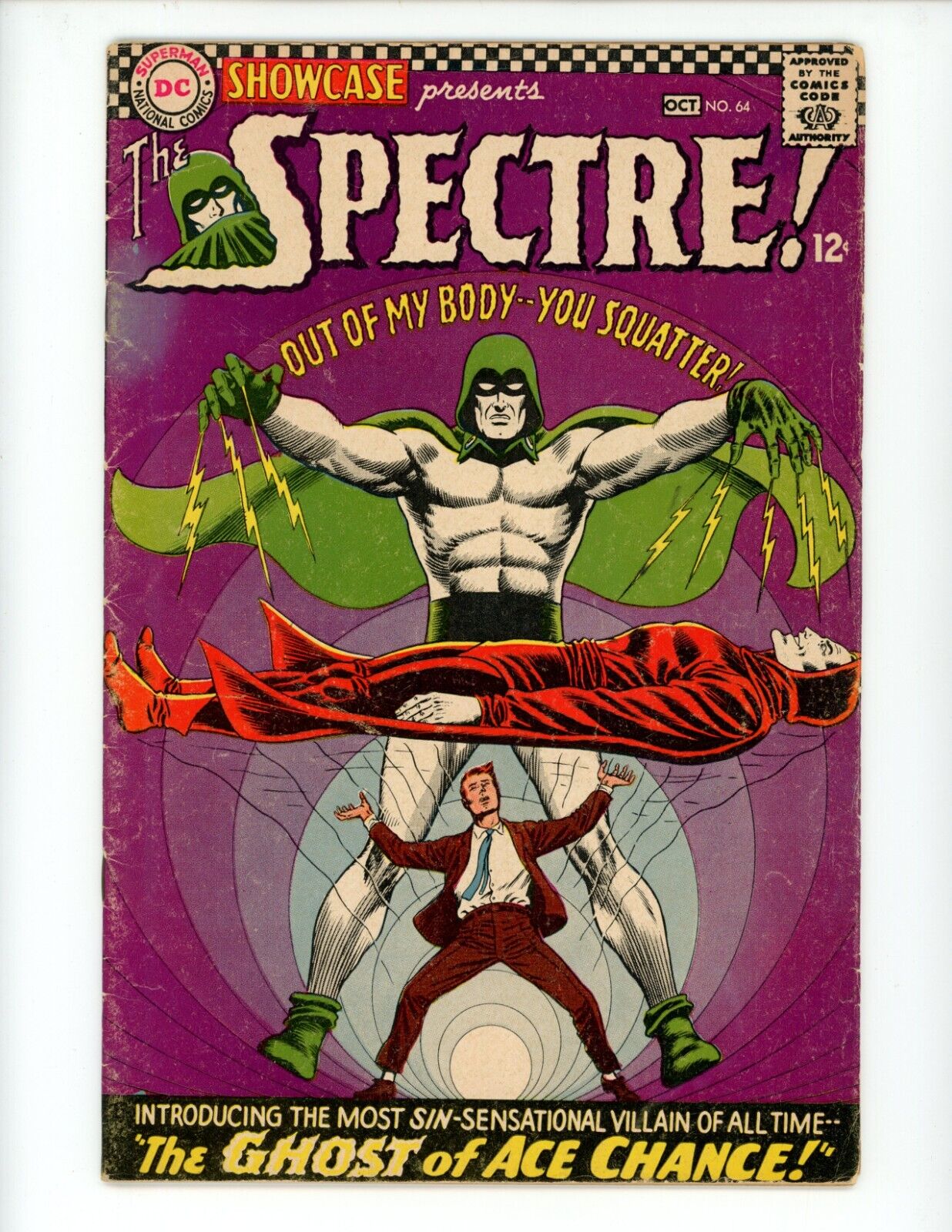 Showcase #64 Comic Book 1966 FN- DC 3rd App Spectre 1st App Ace Chance