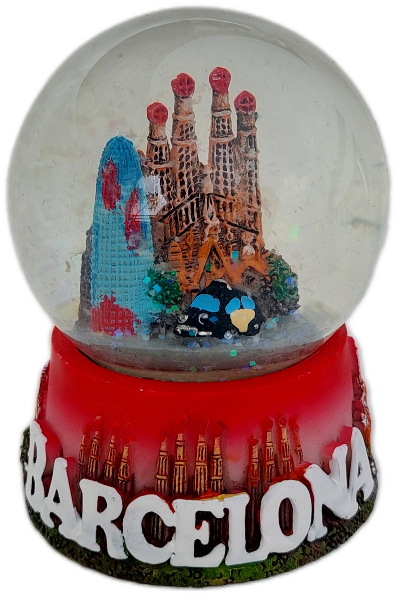 New Souvenir Snowdome Spain I Love Barcelona Snow Globe Sagrada Familia.red 90m