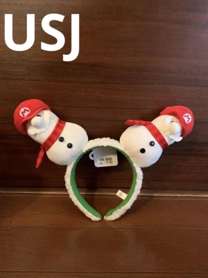 USJ limited Christmas Mario Snowman headband Super Nintendo World From Japan NEW