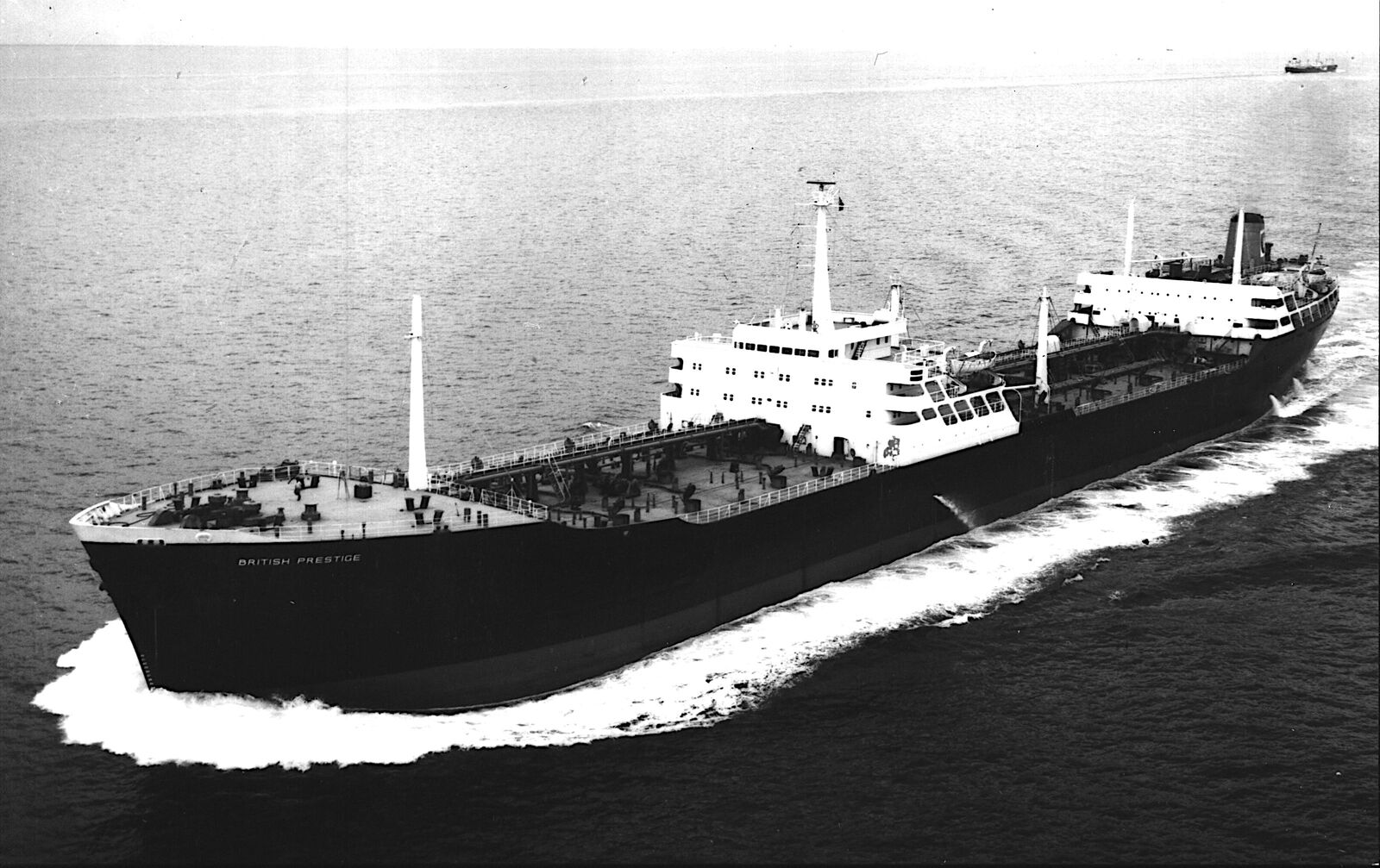 British Prestige 1962 Ship of the BP Tankers Shipping Co OLD PHOTO