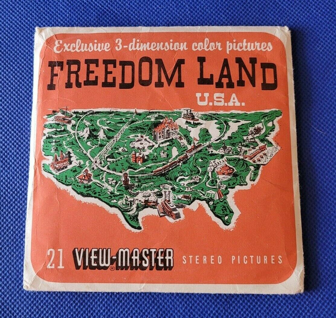 Sawyer\'s Rare A661 Freedomland Freedom Land USA view-master 3 Reels Packet Set
