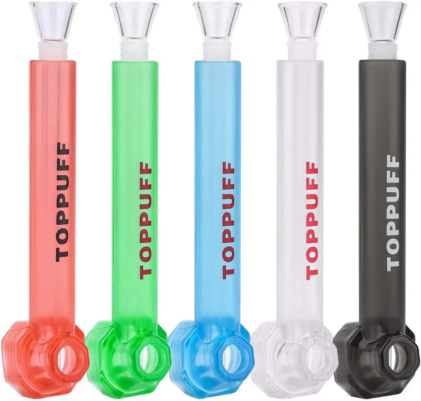 5 PCS Random Colors Top Puff Premium Portable Hookah Bottle Water Glass Bong
