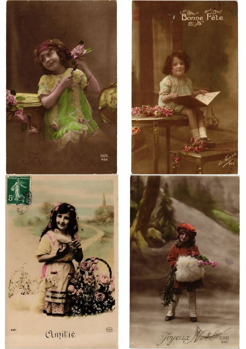 GLAMOUR GIRLS, CHILDREN REAL PHOTO 700 Vintage Postcards PART 1 Pre-1940 (L2443)