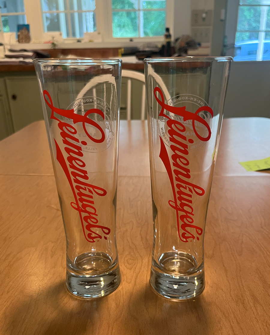 Set of 2 Leinenkugel\'s Summer Shandy Beer Glasses Cippewa Falls Wisconsin
