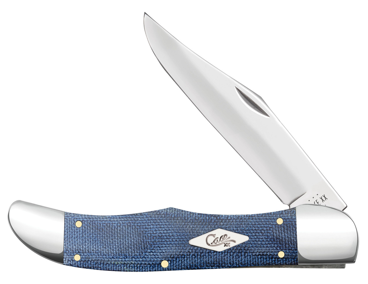 Case xx Knives Folding Hunter Blue Denim Laminate 60515 Pocket Knife Stainless