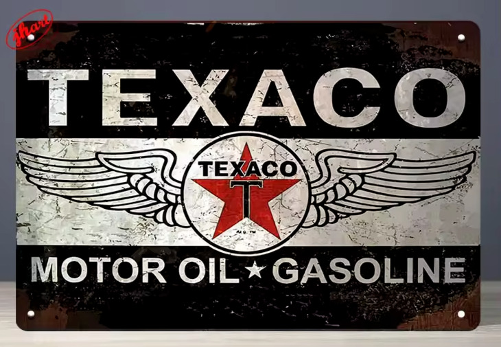 Texaco Motor Oil - Gasoline Vintage Novelty Metal Sign 12\