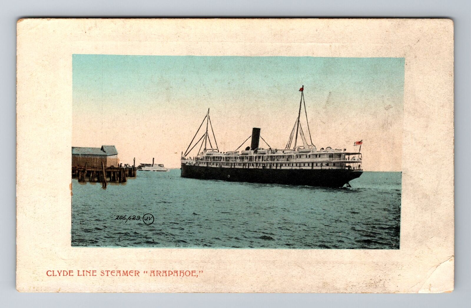 Clyde Line Steamer Arapahoe, Vintage c1910 Postcard