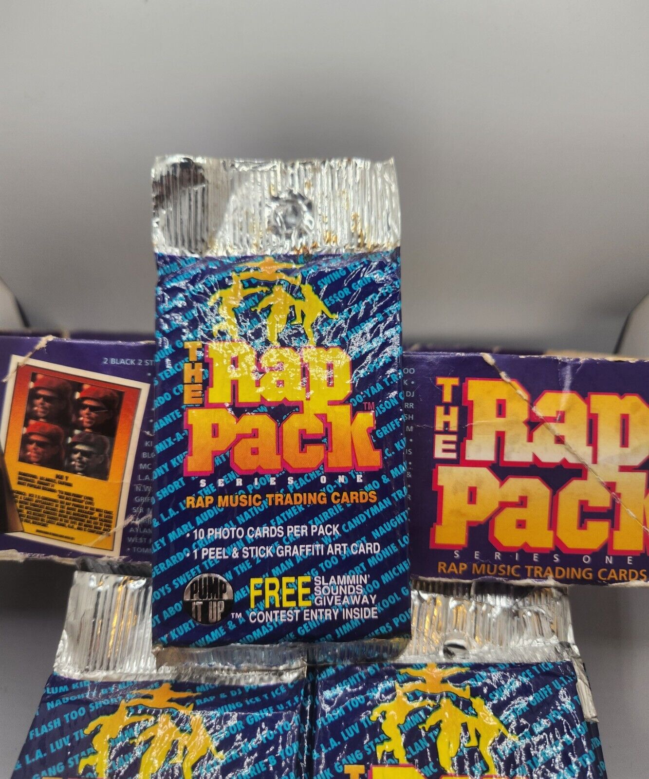 Vintage The Rap Pack Series 1991 Rap Music Trading Cards. Sealed. 25 packs w/box