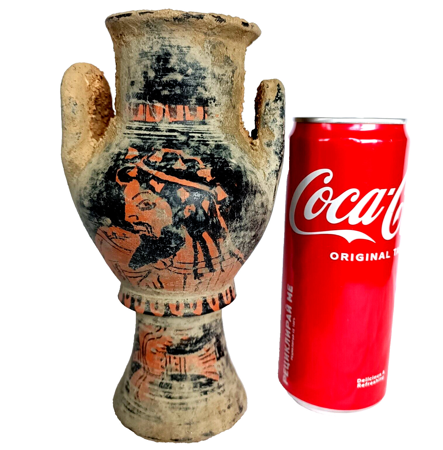300 BC Ancient Roman Pottery Ceramic Terracotta Vessel Jug Amphora Pot Pitcher