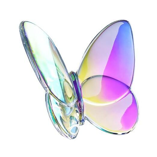 Butterfly Crystal Figurines, Crystal Butterfly Ornament, Glass Multicolor