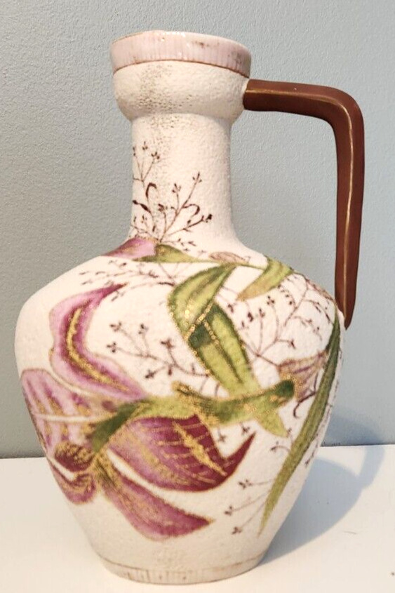 R W Rudolstadt Antique Vase Jug Hand Painted Floral