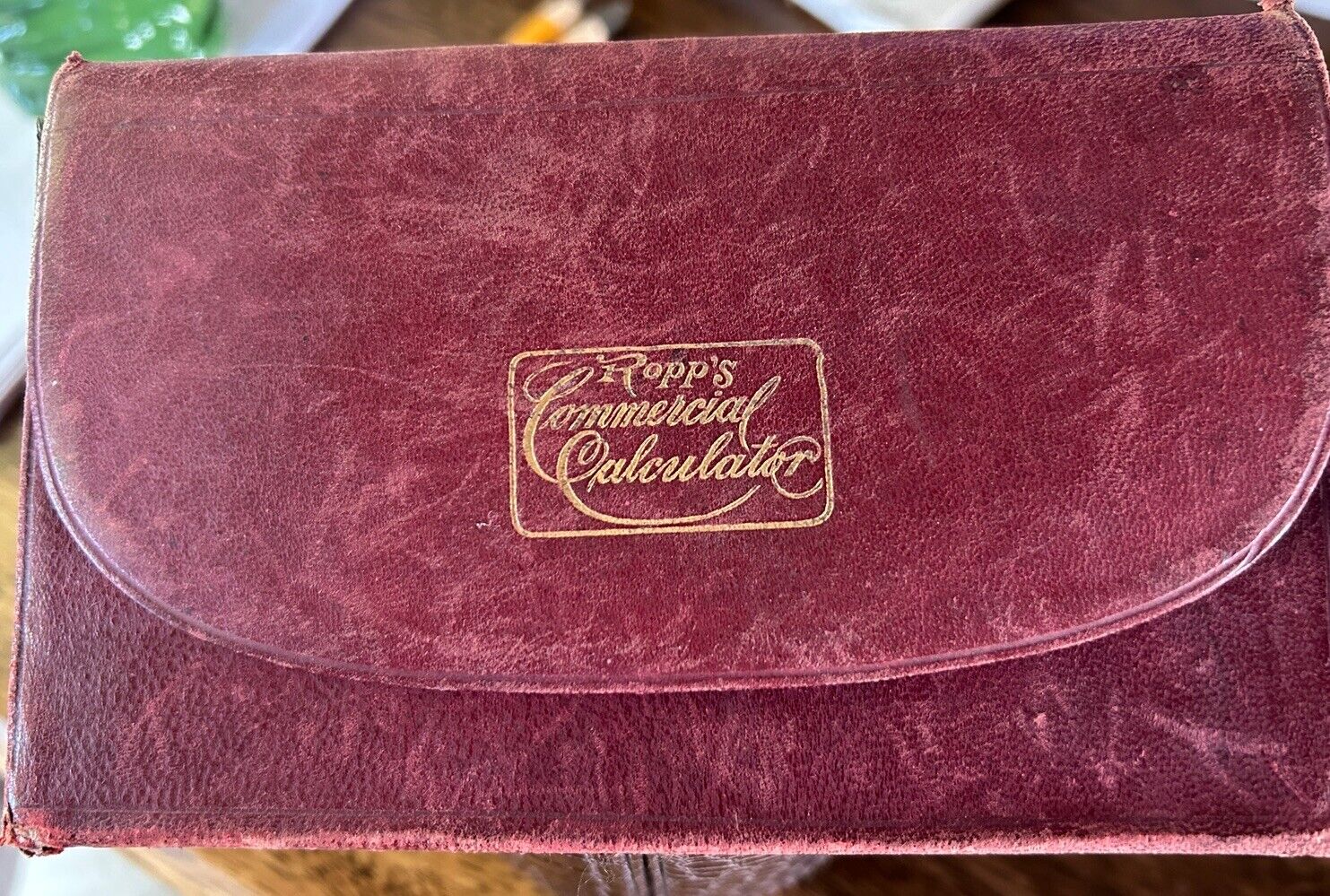 Ropp\'s Commercial Calculator Copyright 1895 Red Leather Booklet ** Vintage, Rare