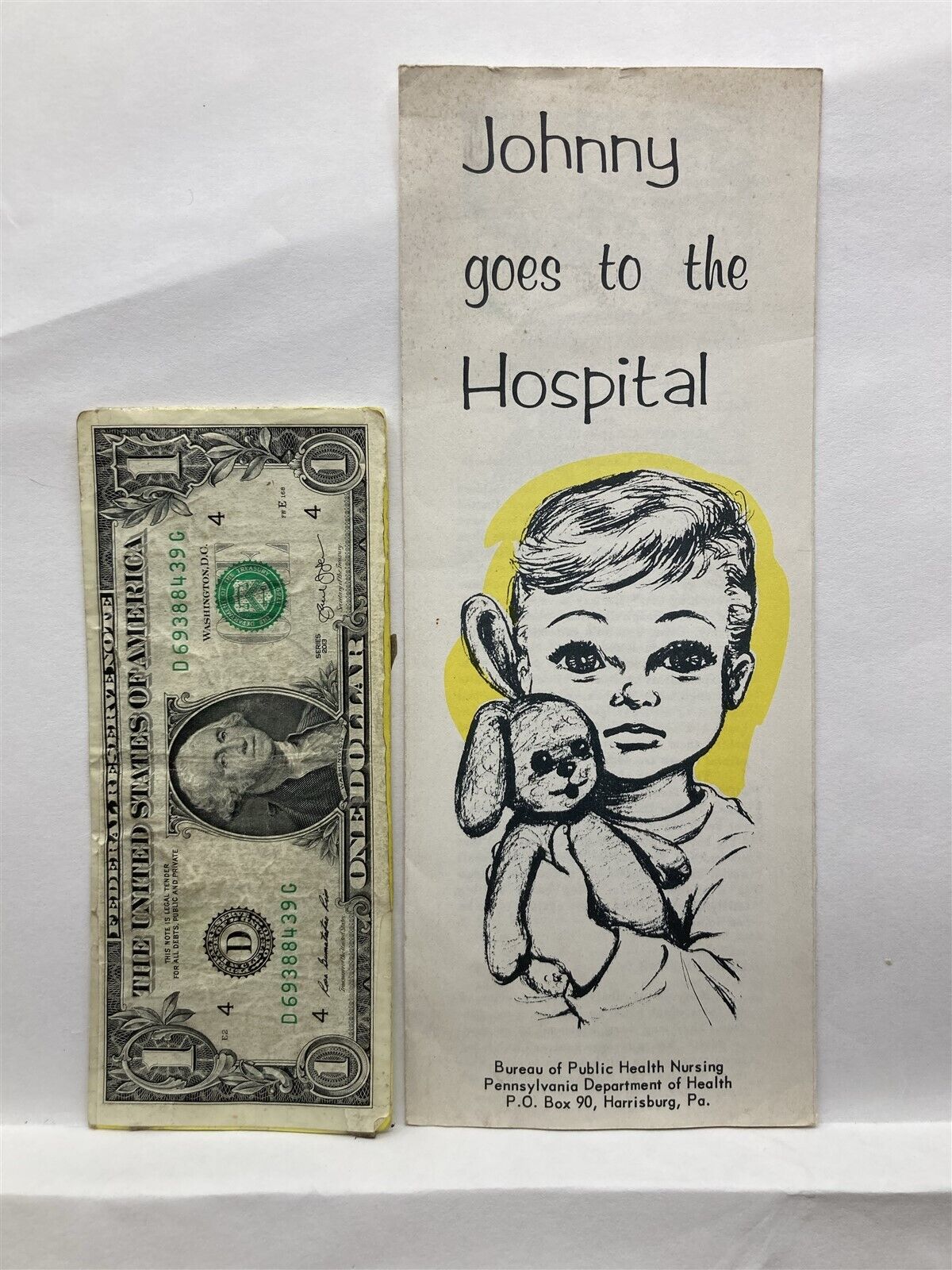 1958 Johnny Goes To The Hospital Pennsylvania Department of Health Harrisburg PA