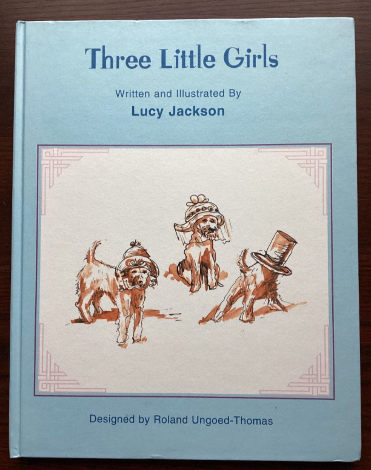 THREE LITTLE GIRLS Irish Terrier Dog Lucy Jackson HC