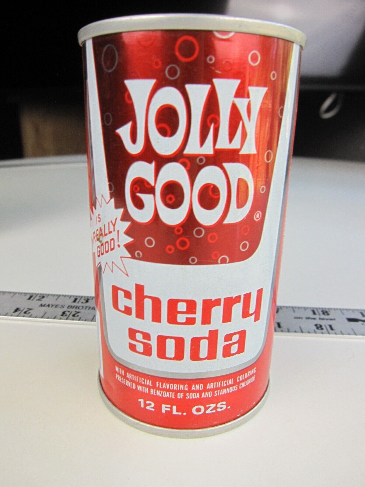 Vintage Jolly Good CHERRY Soda Unopened Pull Tab Empty Test Blank   BIS