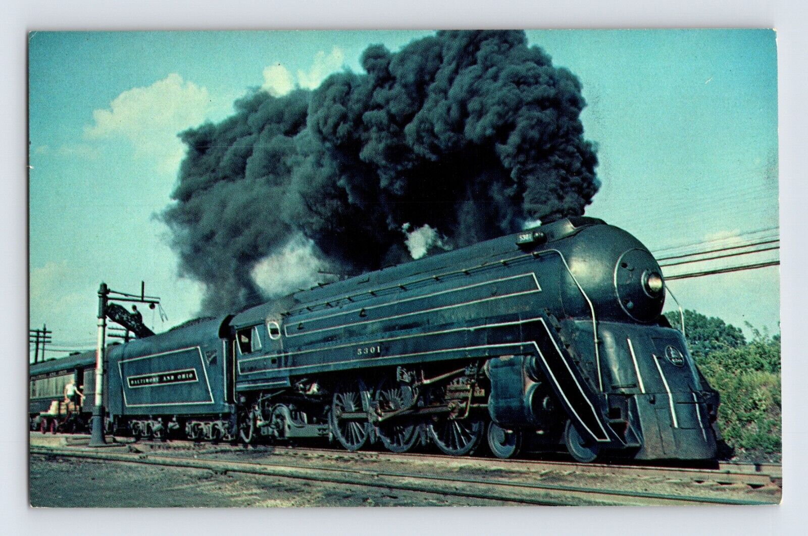 Postcard Baltimore Ohio Railroad Train Cincinnatian Toledi OH 1960s Unposted