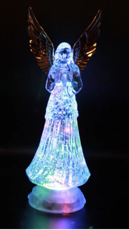 LED  LIGHT-UP PRAYING ANGEL FIGURINE ANGELS CHERUBS FIGURINE STATUE