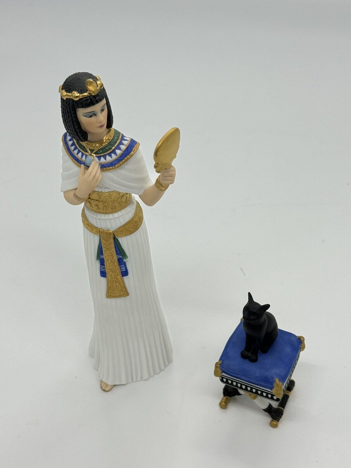 Lenox Cleopatra with Cat and Bench The Legendary Princesses Fine Porcelain .