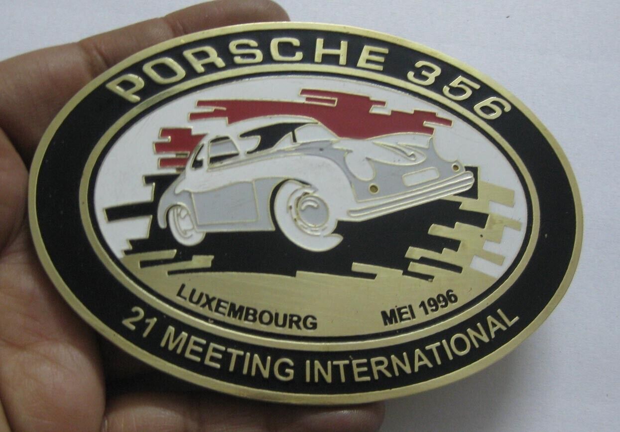 Car Badge- Porsche 356 Luxemberg 1996 21 meeting international car grill badge