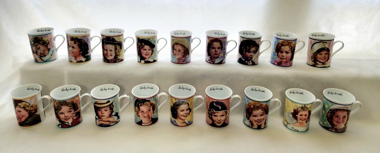 Shirley Temple The Danbury Mint Mug Collection Pre-Owned Comple Set of 18
