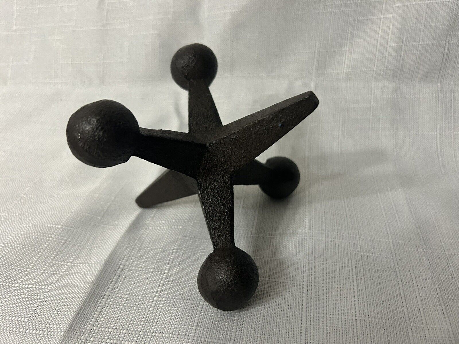 Vintage Cast Iron Jacks Bookend Paper Weight