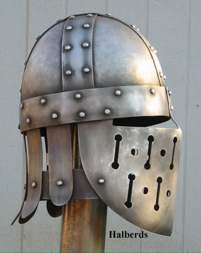 SCA LARP 18GA Medieval Helmet /Great Knight Templar Helmet Replica Gift